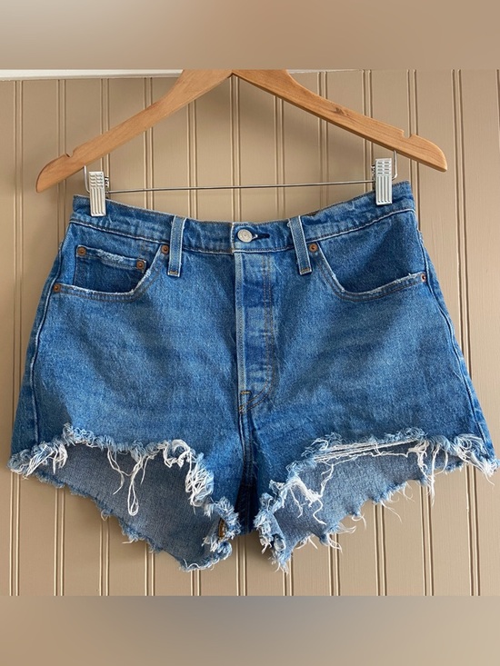 Levi's Pants - Levi’s 501 Original Cut Off Shorts Light Wash Blue Distressed Jeans Women’s 29